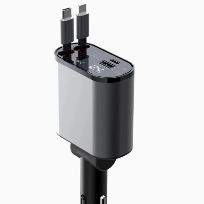 D1 cross-border aromatherapy car fast charging charger low temperature super fast charging comes with retractable cable starry sky roof car charging