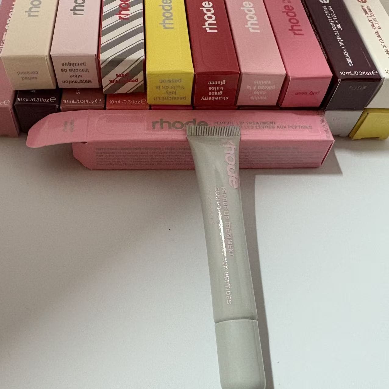 Cross-border In Stock rhode Hailey Tinted Raspberry Ribbon Espresso Lip Gloss Lip Tint Lipstick