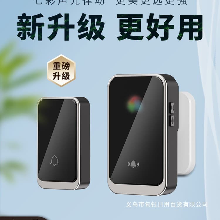 Wireless Doorbell for Home Use, Ultra-Long Range Electronic Remote Door Chime, No Plug Required, Entry Ding-Dong Door Bell, Elderly Caller