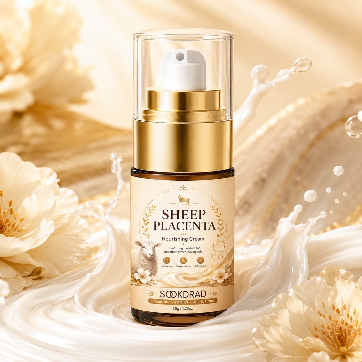 Cross-border Face Cream Sheep Placenta Moisturizing Nourishing Cream TEMU Amazon Export