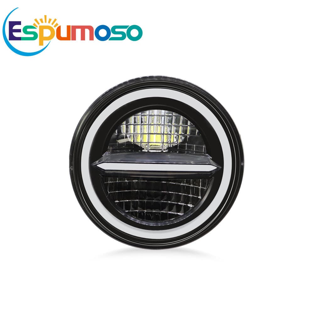 Factory Wholesale 7-Inch Wrangler Car LED Headlights Harley Off-Road Vehicle Daytime Running Lights Modified Angel Eye Lights