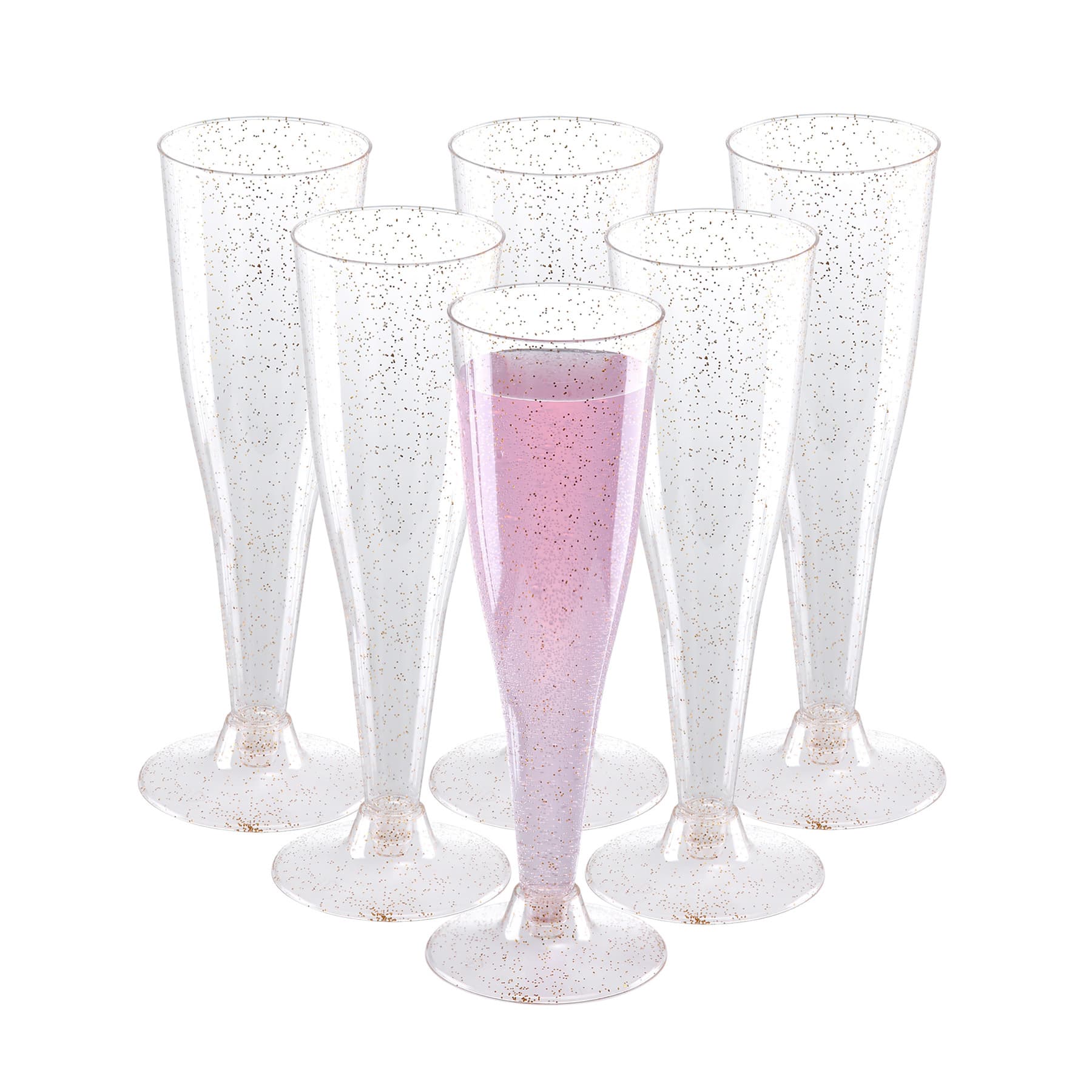Golden plastic champagne glass cocktail wine glass transparent stemware soda martini glass