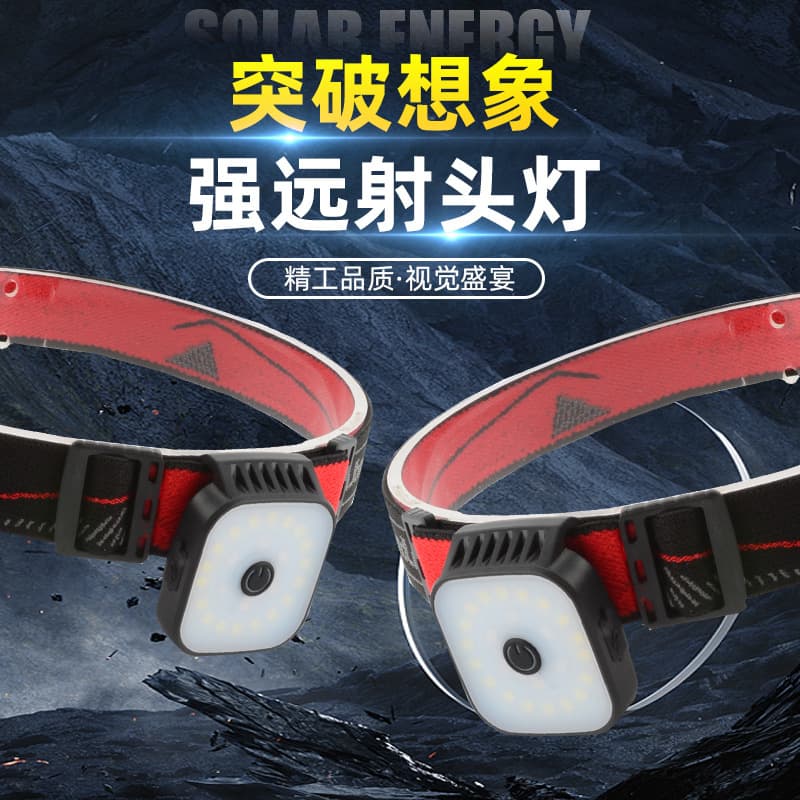 Rechargeable Mini Portable Clip-On Running Headlamp for Outdoor Night Jogging, New Cross-Border Head-Mounted Flashlight