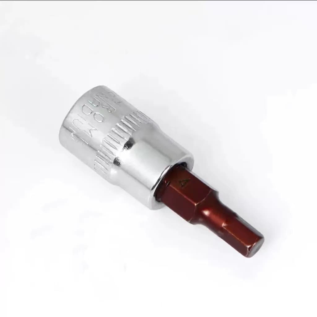 1/4 drive screwdriver socket, S2 press-fit socket, small drive internal hex bit, Torx/cross/flat bit socket.