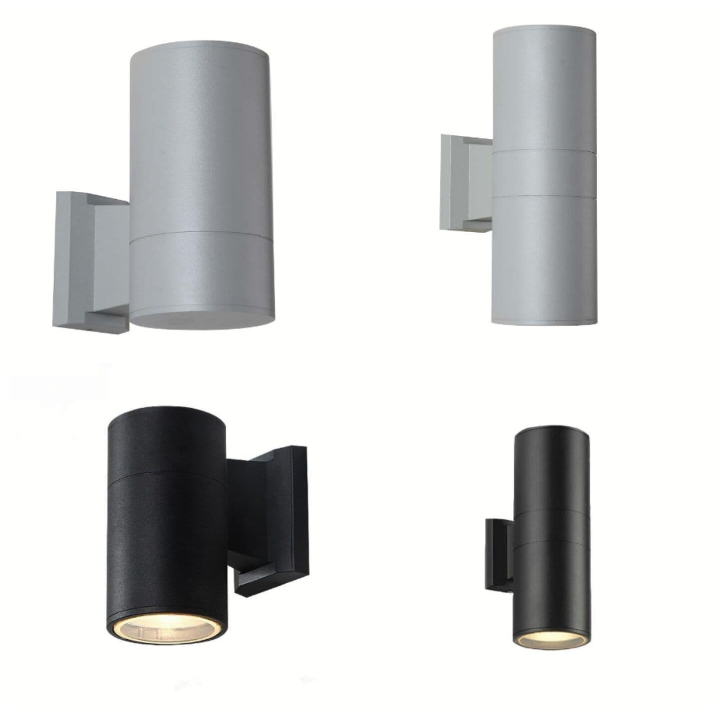 E27 outdoor aluminum tube wall lamp LED waterproof double-head wall lamp E27 single-head wall lamp round spotlight Wall lamp