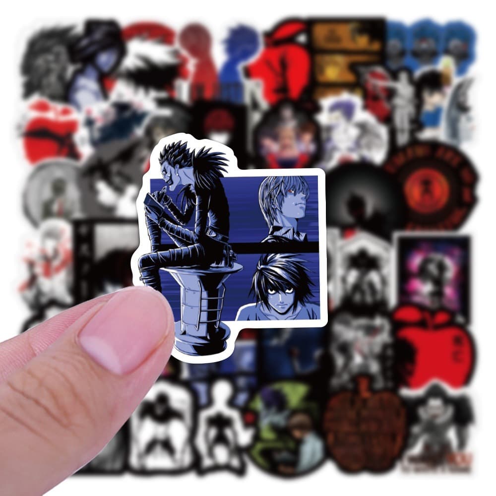 50pcs Death Note Anime Stickers for Luggage, Laptop, Phone, Helmet Decals