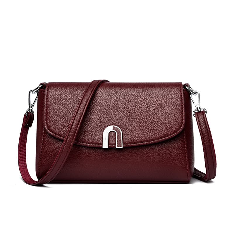 Fashionable Versatile Crossbody Square Bag 2026 New Solid Color Elegant Shoulder Bag for Middle-Aged Moms