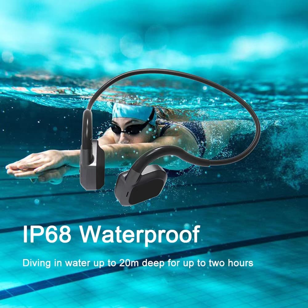 Japan TELEC Certified Bone Conduction Headphones IPX8 Waterproof Swimming High Quality Sports Stereo Ear Hook