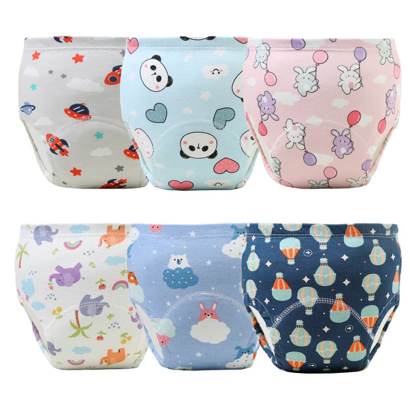 Special Price Cross-Border Baby Training Pants, Cotton Breathable Washable Diaper Cover, Cartoon Leak-Proof Boys Girls Learning Pants