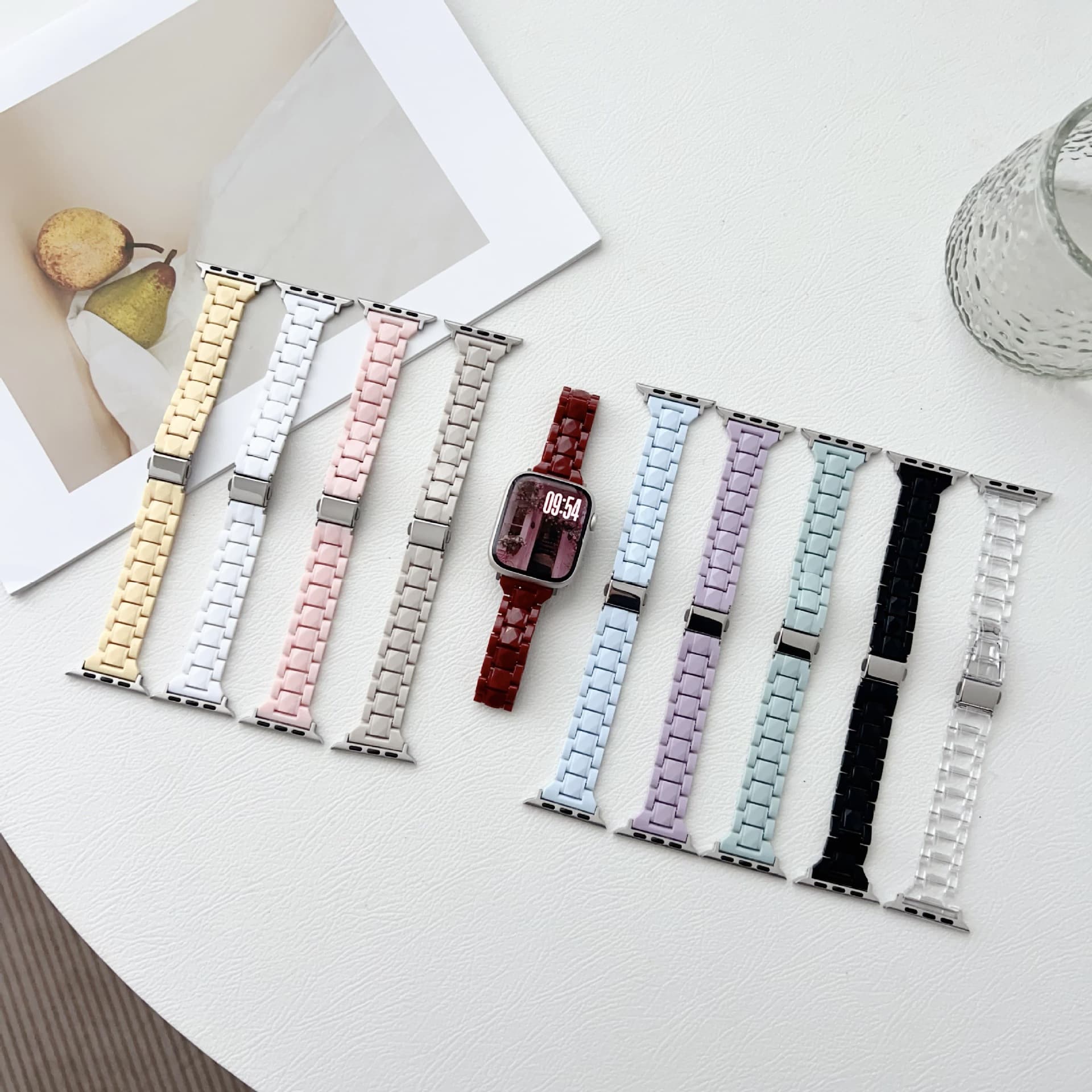 Three-Strand Candy Strap for Apple Watch Series 11, Slim Waist Watch Band for Apple, 20/22MM