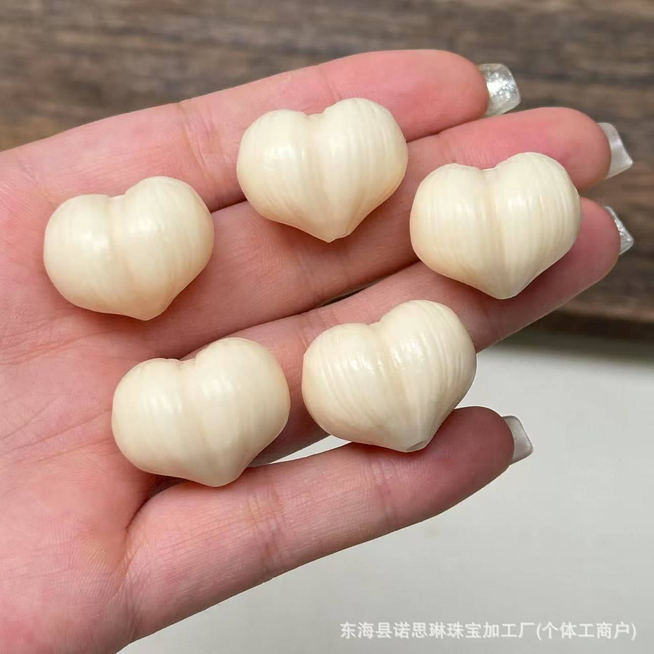 Ivory Fruit Brushed Butt Peach Love Loose Beads Beads Ivory Fruit Powder Pressed DIY Wenwan Buddha Beads Jewelry Accessories