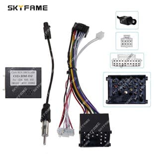 SKYFAME Compatible with BMW E39 E46 E53 BMW Small-Head Audio Navigation Wiring Harness Kit