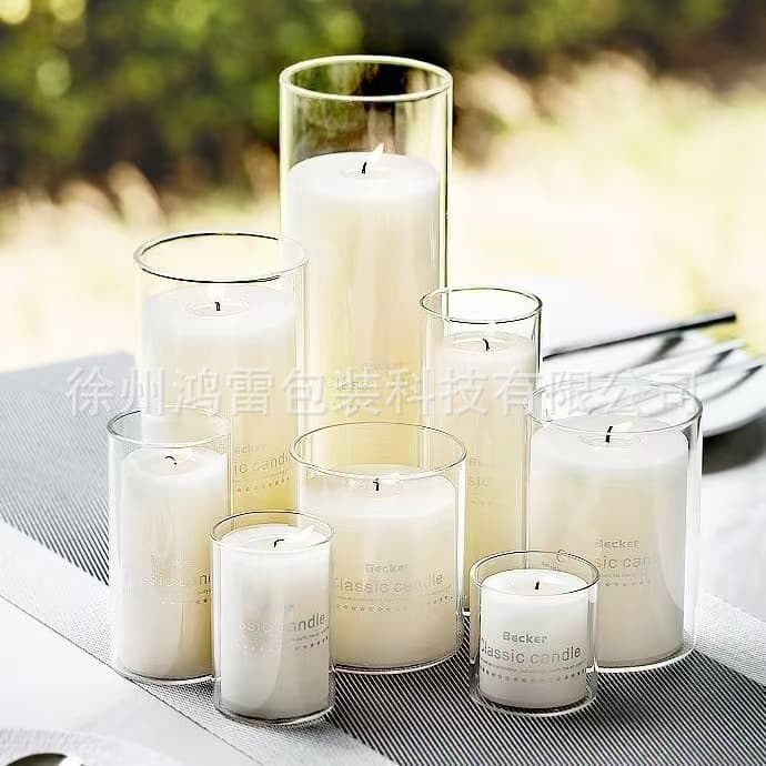 Transparent High Borosilicate Glass Candle Cup, European-style Candle Holder, Glass Decorative Storage Jar, Aromatherapy Candle Cup Empty Cup, Refillable Bottle