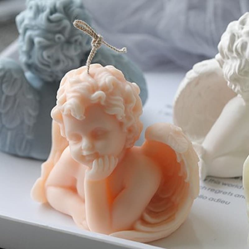 Wenxin DIY Angel Aromatherapy Candle Silicone Mold 3D Candle Angel Baby Silicone Mold Cross-border