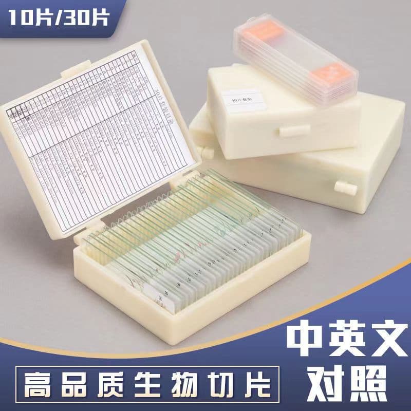 Microscope biological slides, children's and students' teaching glass slides, experimental specimen kits, animal and plant cells