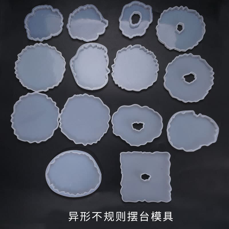 DIY Epoxy Resin Crystal Plaster Irregular Shaped Display Stand Ornament Silicone Mold Factory In-Stock Wholesale