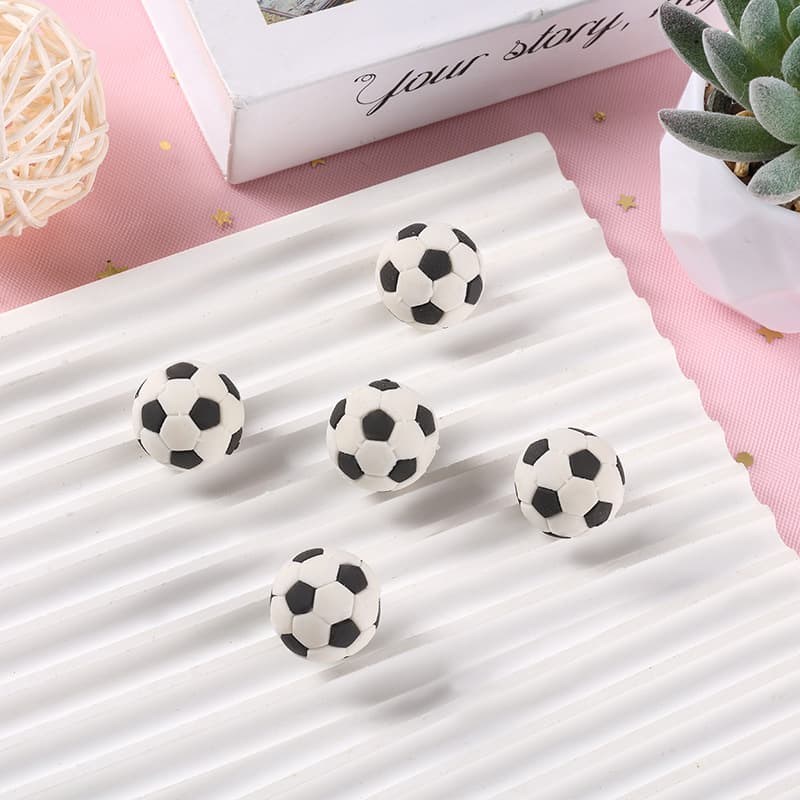 Cartoon Small Football-shaped Erasers, Creative Student Gifts for Boys, Cross-Border Erasable Wholesale