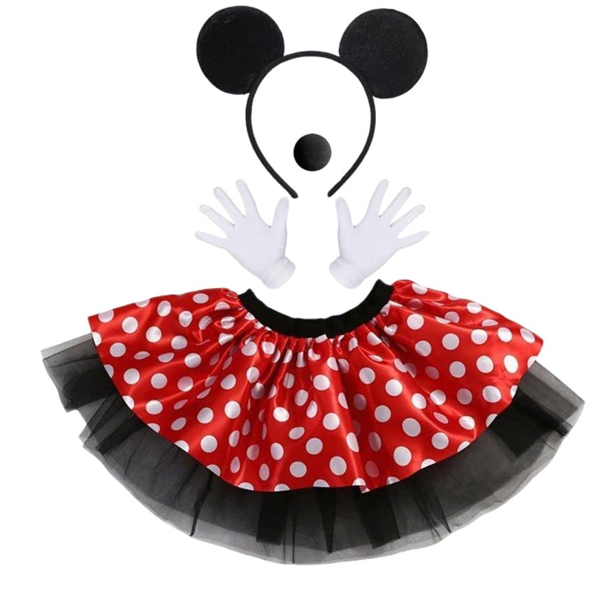 Girls Red Polka Dot Mesh Tutu Skirt Stage Performance Costume Export Hot Selling Wholesale Stock
