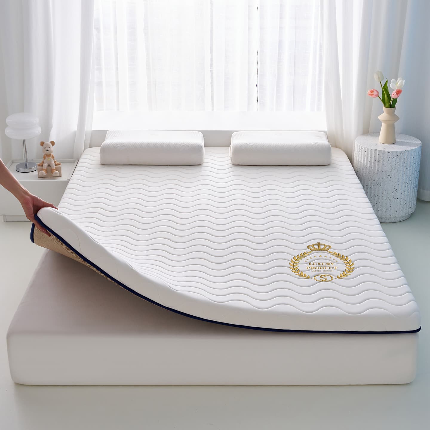 New Skin-Friendly Hotel Soft Brushed Fabric Silicone Foam Mattress