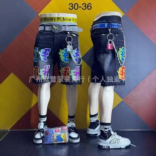 Men's Denim Shorts Knee-Length Jeans Wholesale