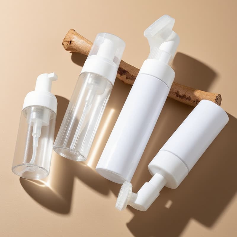 Custom 100ml Foam Pump Bottle Mousse Foam Bottle Press-Type PET Bottle Foam Bottle Plastic Dispensing Bottle