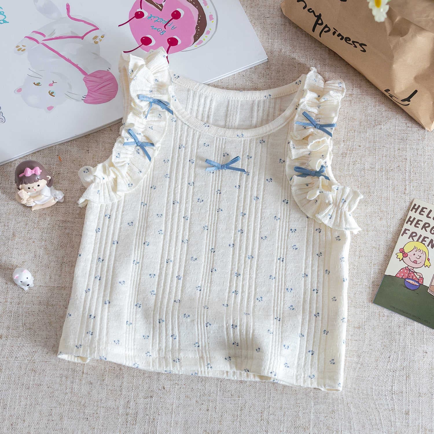 Girls Vest Summer 2026 New Fashionable Kids Sleeveless T-Shirt Outerwear Thin Children's Clothing Baby Top