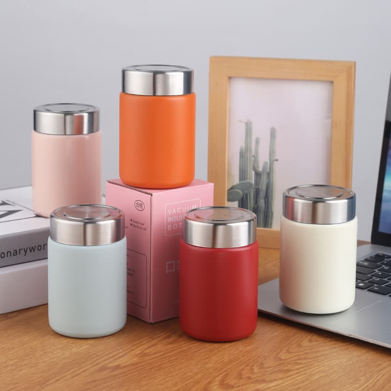 Portable Mini 304 Stainless Steel Inner Cup Soup Cup Lady's Pocket Cup 200ml Insulated Soup Cup Home Goods Water Bottles