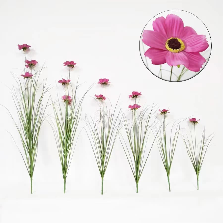 3-Head Artificial Sage Flower, Artificial Reed Grass, Onion Grass, Indoor Landscaping Fake Grass Decoration, Green Plant Flower Arrangement Wholesale