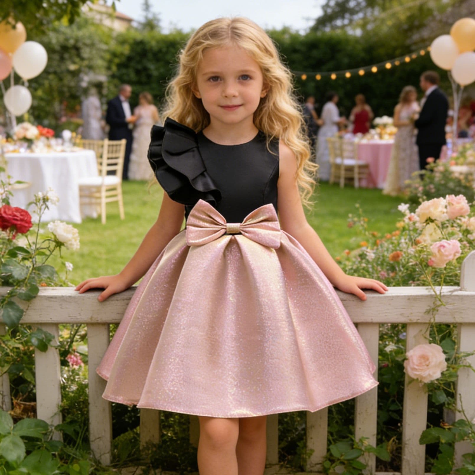 Girls' Halloween Dress, Elegant Piano Performance Host Birthday Banquet Princess Gown