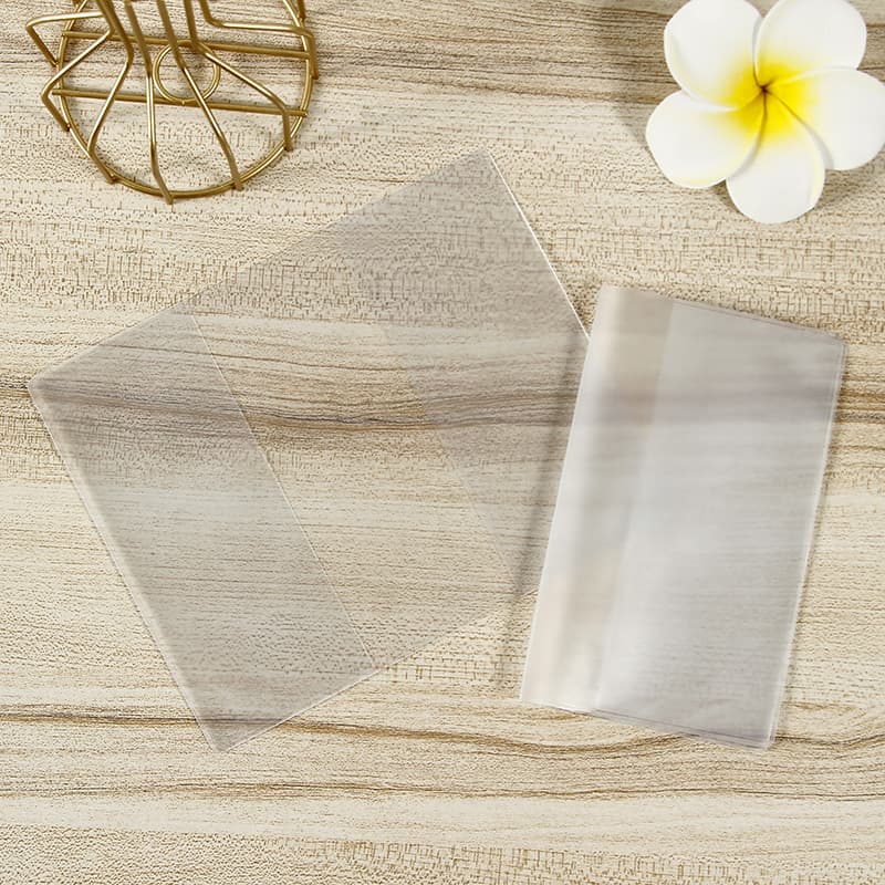 Transparent PVC book cover, frosted cover, protective sleeve for student books, notebooks, notepads, card sleeves