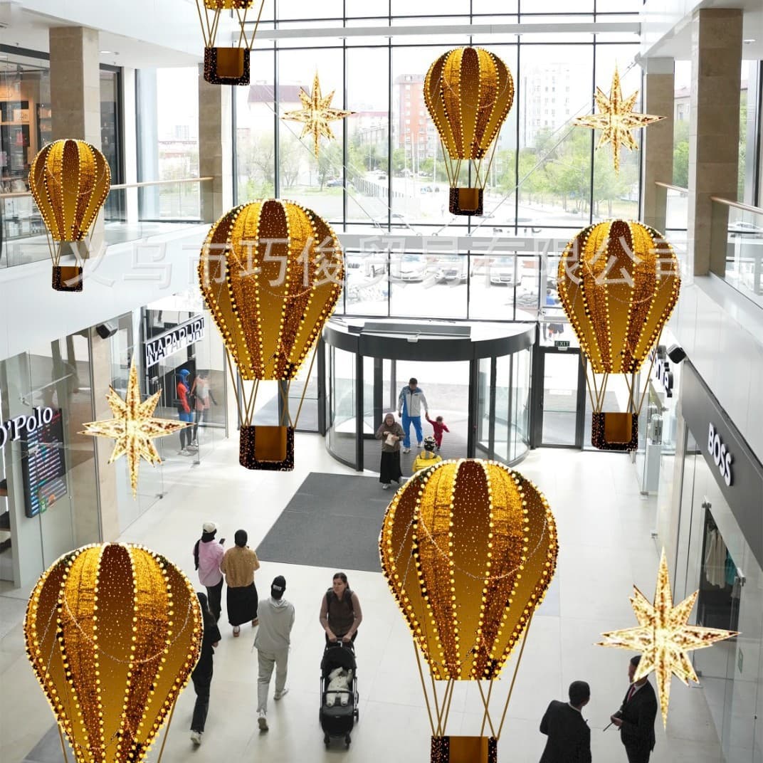 Christmas Decoration Large Hot Air Balloon Luminous Dp Dot Outdoor Park Shopping Mall Amusement Park Scenic Spot Props Layout