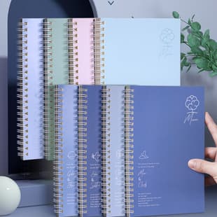 Ins Style Side-Spiral Notebook, Coil Notebook for Middle School Students, Minimalist Student Notebook, College Use