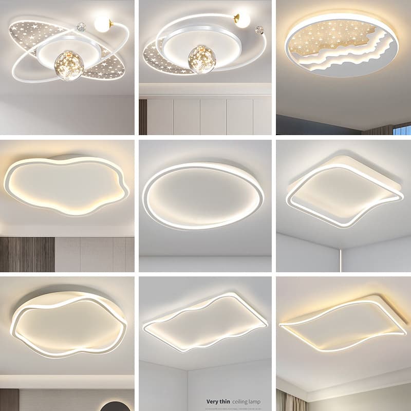 Nordic Bedroom Ceiling Light Modern Minimalist Creative Geometric Design Water Ripple Ceiling Light