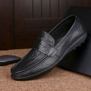 2026 New Men's Shoes High-End Business Leather Loafers, Soft Sole Comfortable Breathable Casual