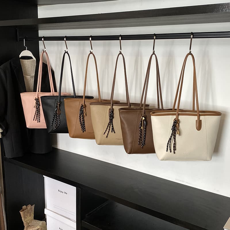 Export high-end women's bags, 2025 summer new trendy vintage tote bag, fashionable casual handbag