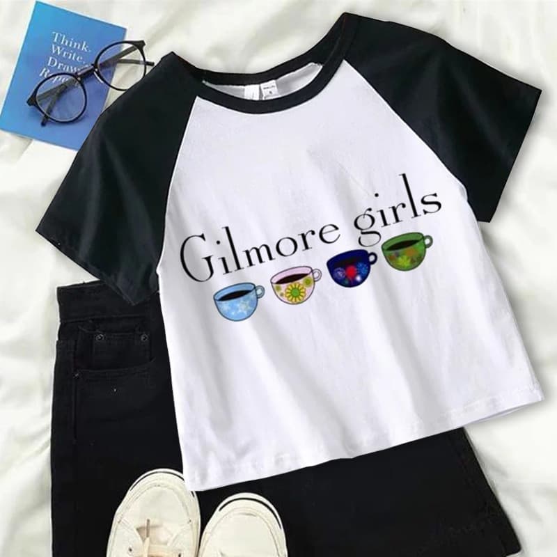 Gilmore Girls Crop Top Tshirt Summer Fashion Gilmore Crop Top T-shirt Short Dress for Women