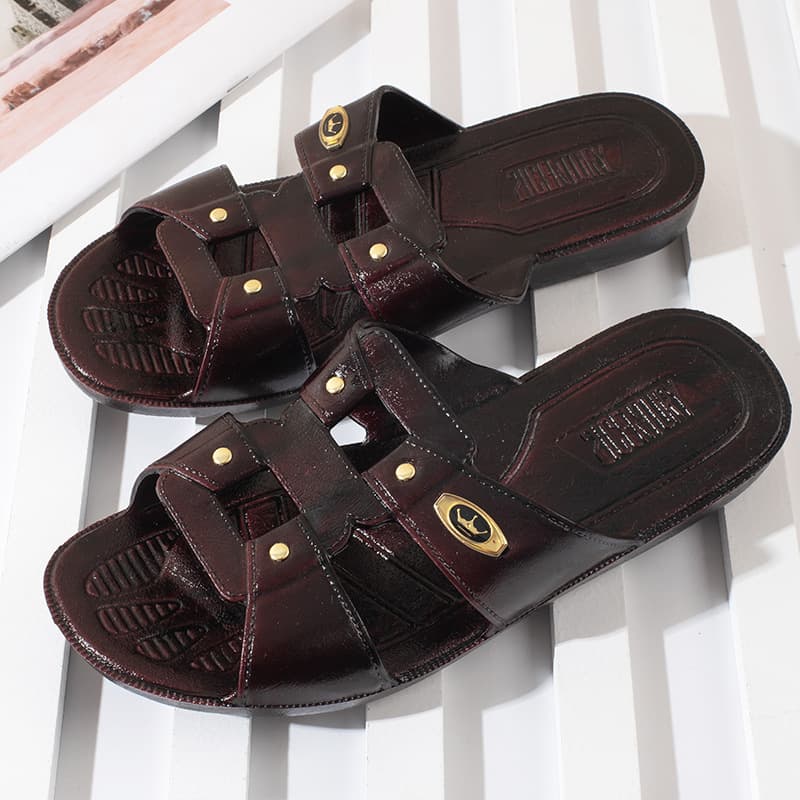21CENTURY Taiwan slippers for middle-aged and elderly men, outdoor wear for grandpa and dad, anti-slip, indoor and casual home slippers