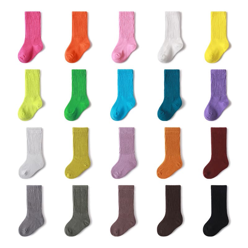 Kids Socks Spring Autumn Boys Girls Mid-Calf Socks Princess Loose-Cuff Socks Baby Cotton Socks Infant Student Sports Socks