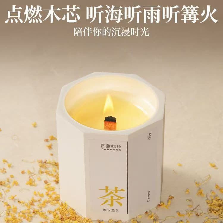 Factory Osmanthus Scented Candle Ceramic Cup Hotel Home Long-Lasting Gift Premium Gift Cross-Border Supply Scented Candle