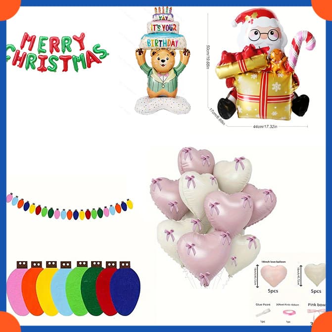 Christmas Balloon Cartoon Special-Shaped Aluminum Film Balloon Santa Claus Merry Christmas Decoration Christmas Eve Decoration Supplies
