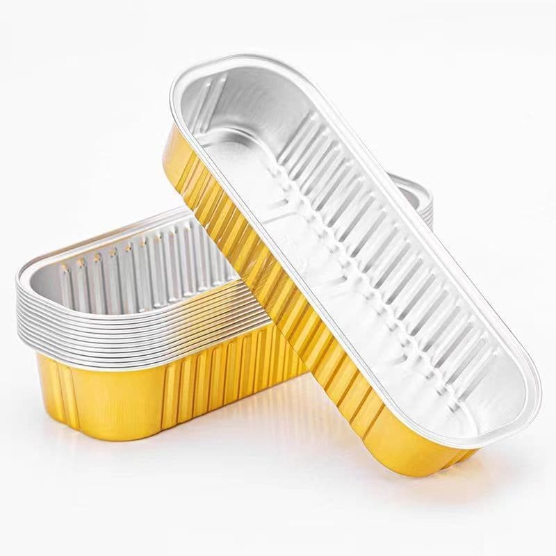 Gold Foil Box Thickened Aluminum Foil Box Takeout Packaging Box Air Fryer Special Disposable Cheese Baked Durian Box