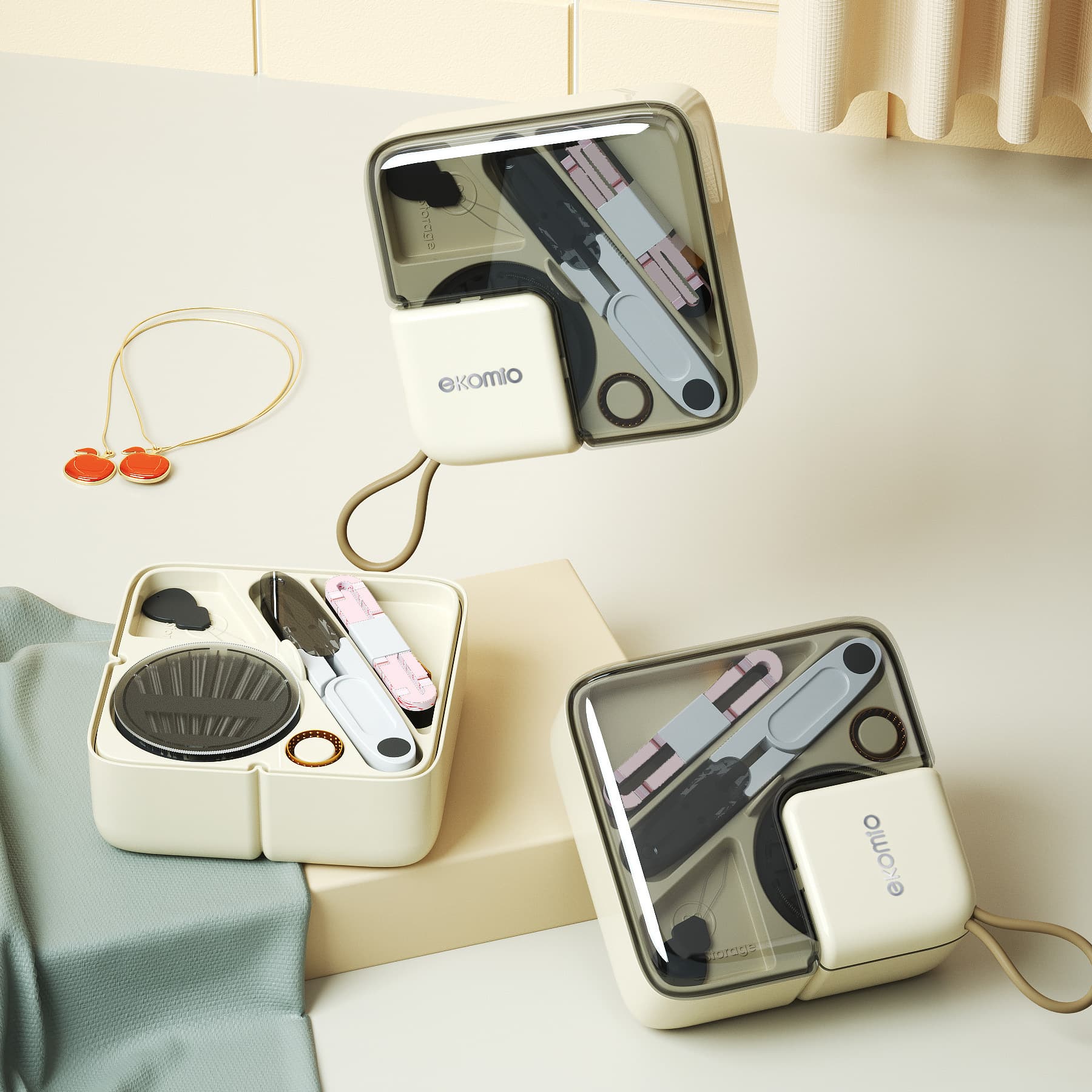 Light Luxury Sewing Kit Home Portable Sewing Box Multifunctional Sewing Kit Dormitory Full Set Hand Sewing Tools