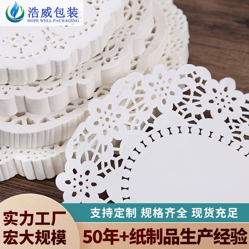 Wholesale Custom Flower Base Paper Cake Snacks Dining Plate Mat Paper Pass Paper Oil Absorbing Paper Hotel Baking Paper Flower Paper Decor