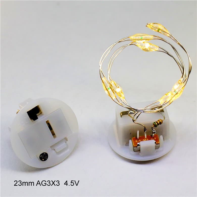 Manufacturer Wholesale 23mm Button Battery Box 4.5V 3 Battery Toy Base Craft Figurine Christmas Battery Box