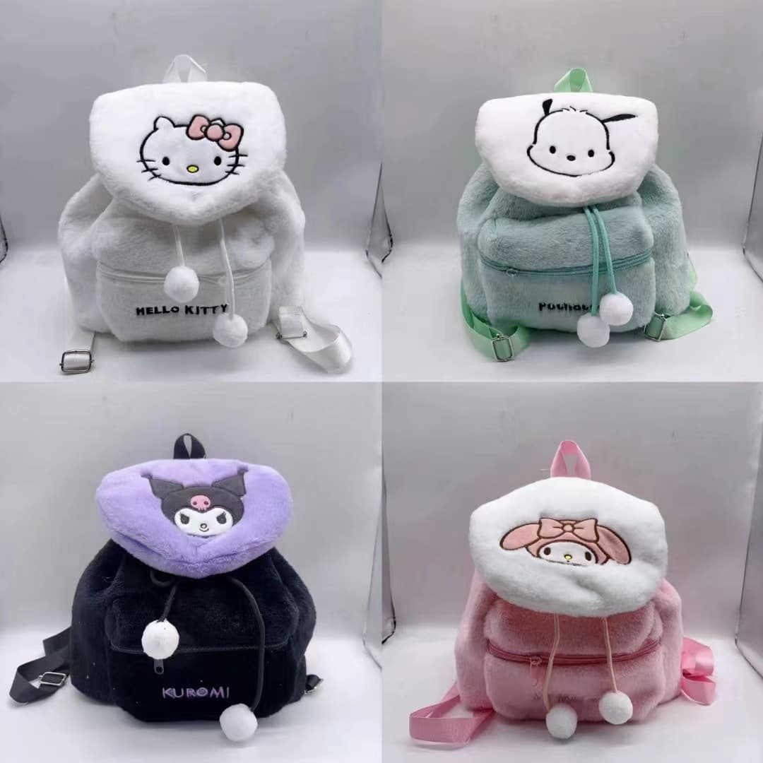 Autumn Winter Faux Fur Flap Backpack for Women, Casual 2023 New Large Capacity Cute School Bag, Sweet Backpack