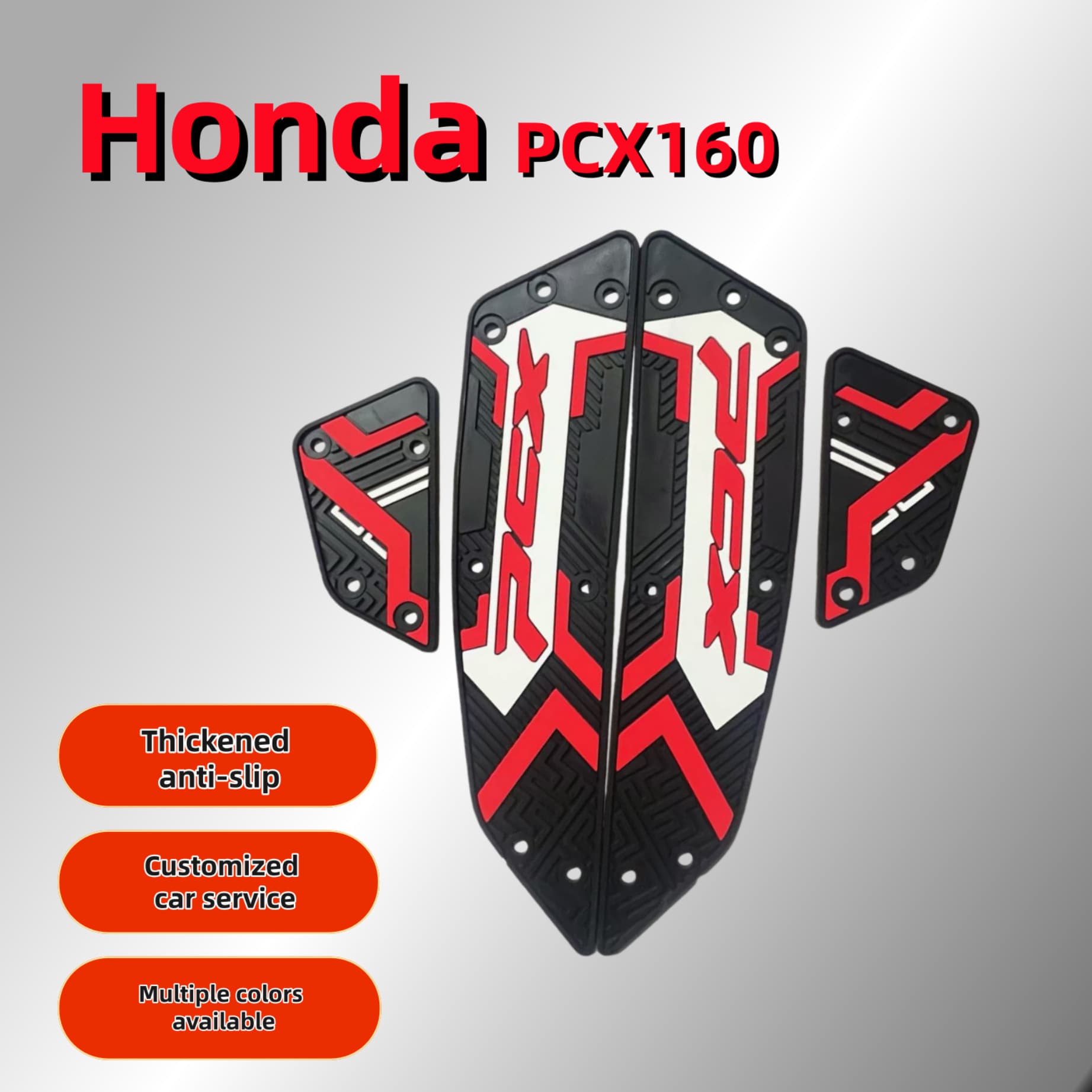 For Honda PCX160 Motorcycle Foot Pad Multi-Color Rubber Thickened Anti-Slip Footrest Pedal Factory Wholesale