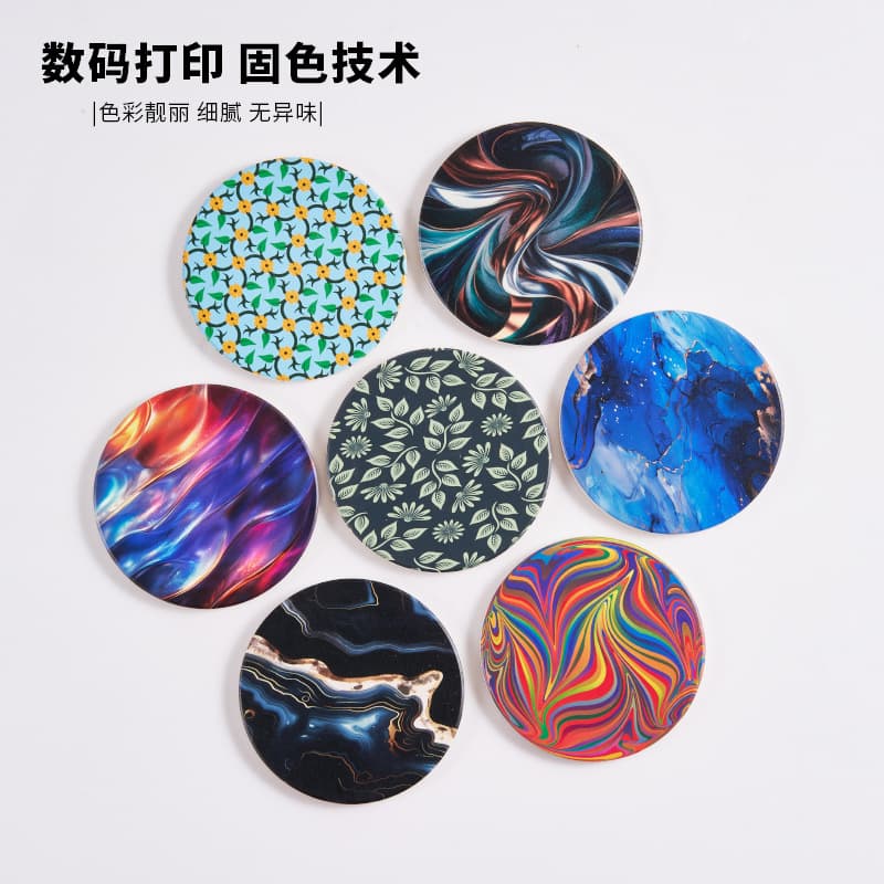 Ceramic Coaster Customized to Figure Customized Wedding Gift Surrounding Animation Absorbent Diatom Mud Non-slip Heat Insulation Tea Coaster