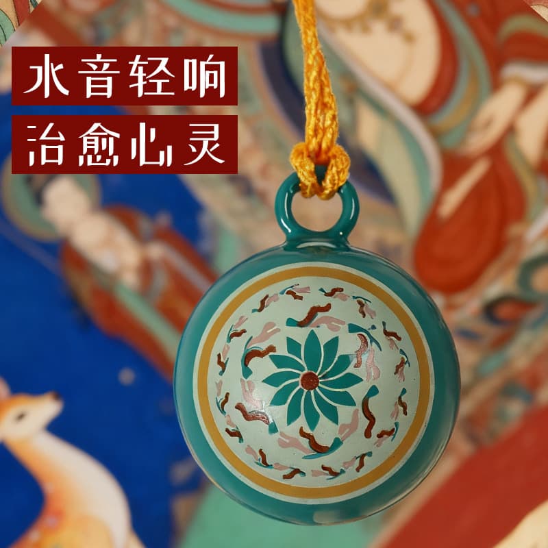 Dunhuang Creative Water Sound Bell Pendant Regional Cultural Souvenir Brass Chinese Style Gong Drum Pendant Bell Wholesale