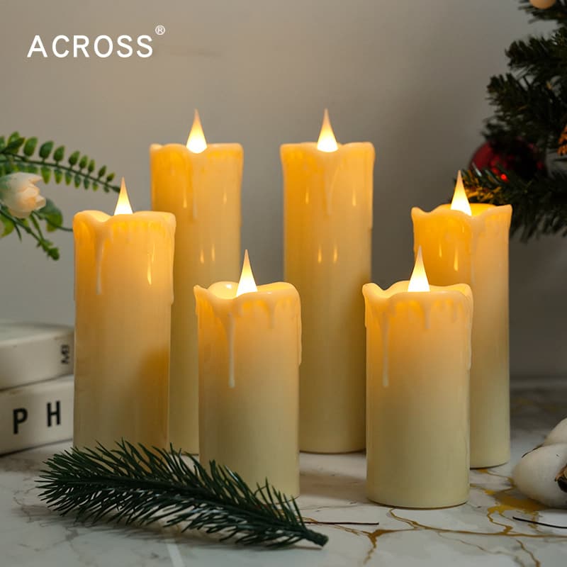 Cross-border electronic candle light simulation plastic LED candle hotel wedding guide decoration atmosphere props