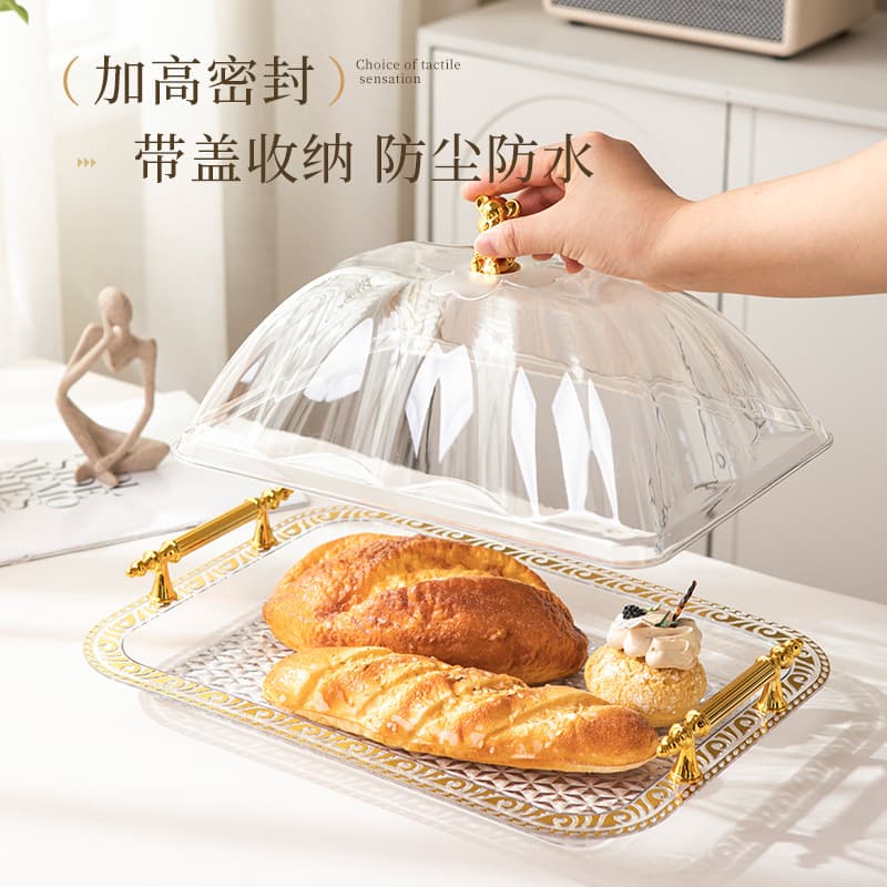 Premium Coffee Table Snack Display Tray Plastic Light Luxury Fruit Plate Living Room Candy Storage Box Nut and Dried Fruit Holder